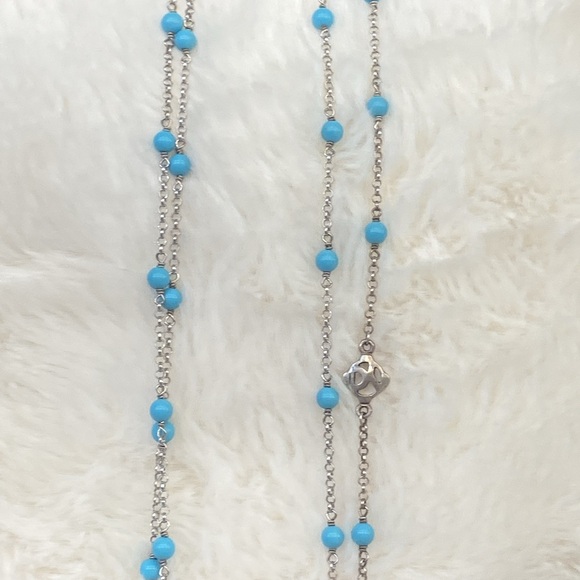 David Yurman Turquoise Station Necklace - Picture 3 of 6